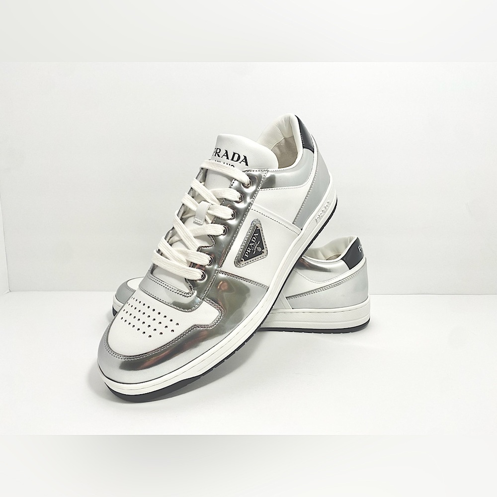Prada Downtown Leather Low-Top Sneaker